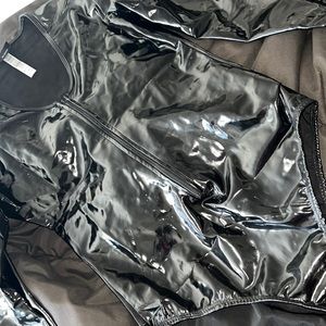 *Black patent one piece*